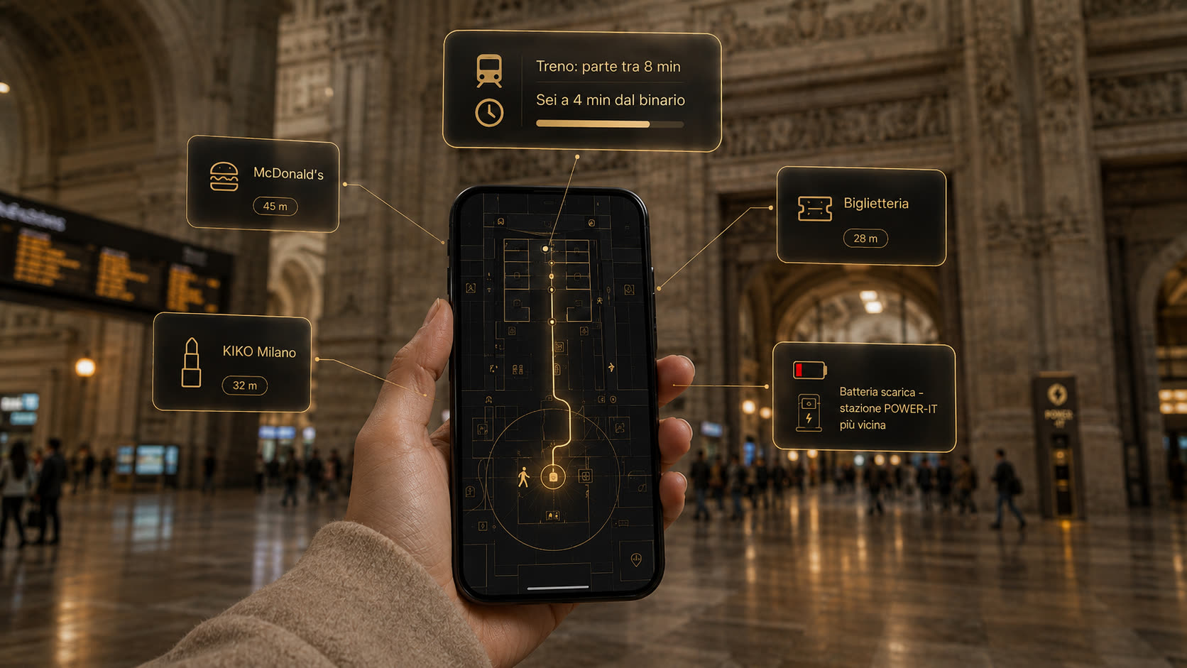 POV telefono con popup proximity